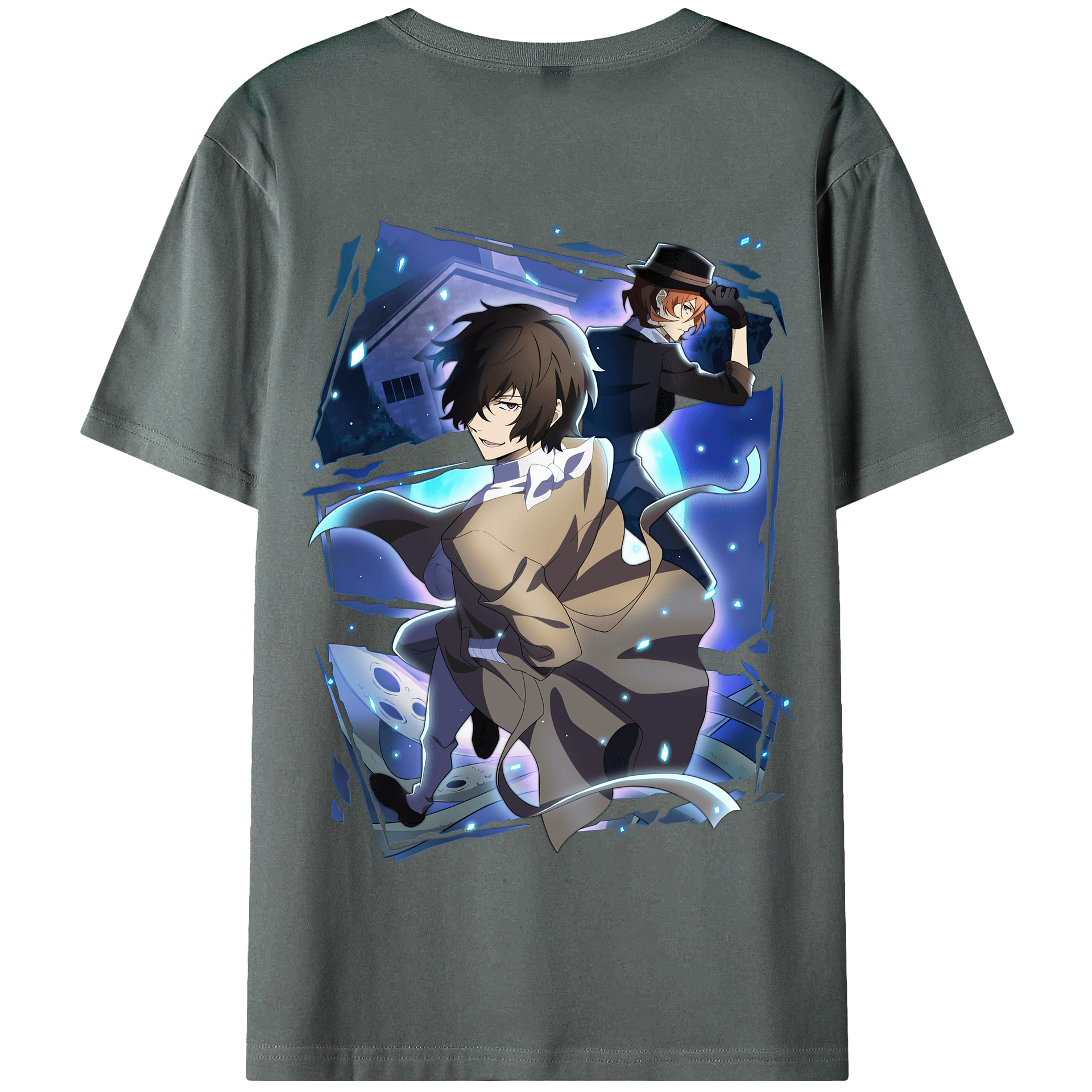 （画像用） 文豪ストレイドッグス Bungo Stray Dogs 綿100％半袖Tシャツ（背面プリント）